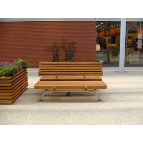 Metal bench with backrest 'IROKO_STF/13-04-03MDL'