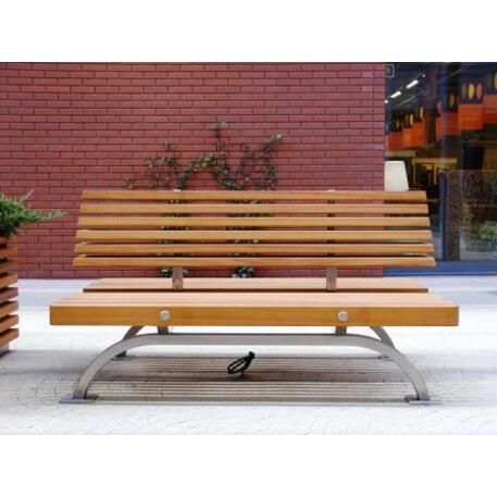 Metal bench with backrest 'IROKO_STF/13-04-03MDL'