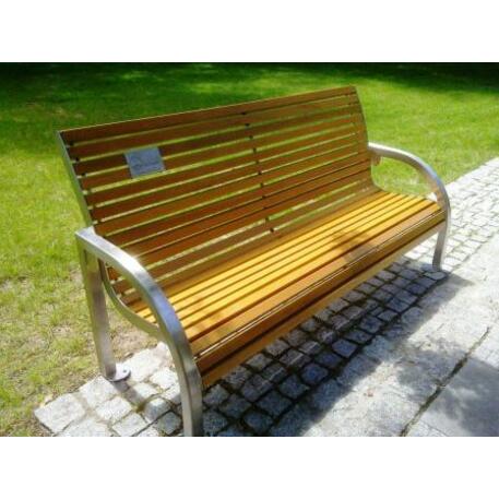 Metal bench with backrest 'IROKO_STF/10-68-06MDL'