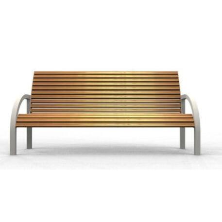 Metal bench with backrest 'IROKO_STF/10-68-06MDL'