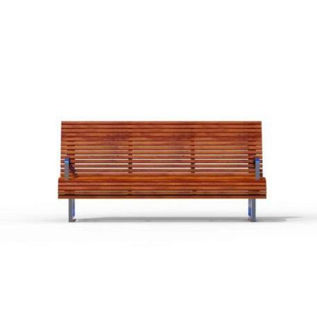 Metal bench with backrest 'IROKO_STF/10-66-01MDL'