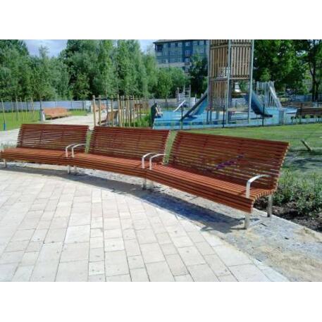 Metal bench with backrest 'IROKO_STF/10-66-01MDL'