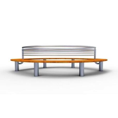 Metal bench with backrest 'IROKO_STF/10-24-04MDL'