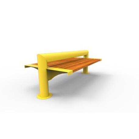 Metal bench with backrest 'IROKO_STF/10-15-01MDL'