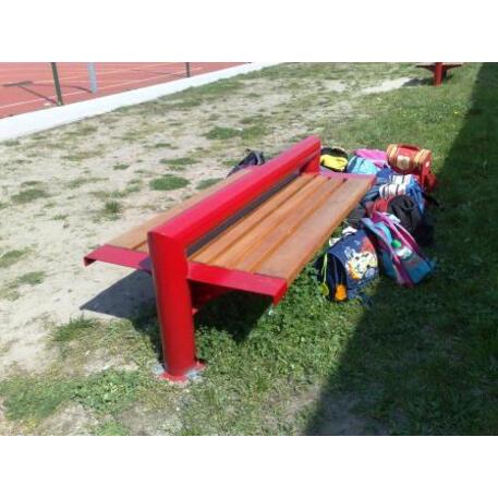 Metal bench with backrest 'IROKO_STF/10-15-01MDL'