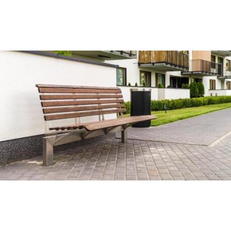 Metal bench with backrest 'IROKO_STF/07-19-08MDL'