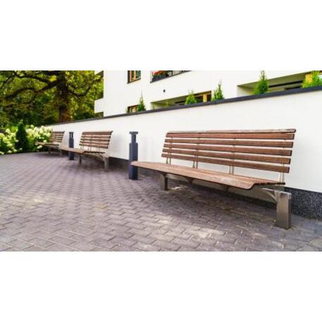 Metal bench with backrest 'IROKO_STF/07-19-08MDL'