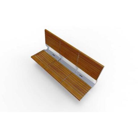 Metal bench with backrest 'IROKO_STF/07-04-02MDL'