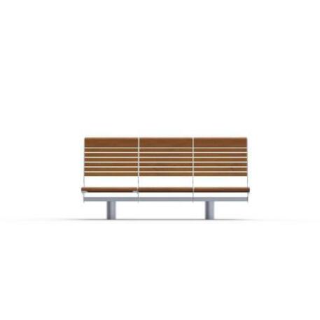 Metal bench with backrest 'IROKO_STF/07-04-02MDL'