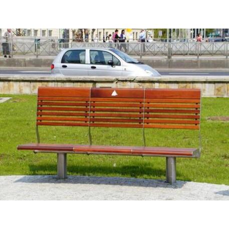 Metal bench with backrest 'IROKO_STF/07-04-02MDL'