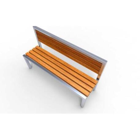 Metal bench with backrest 'IROKO_STF/04-04-06MDL'