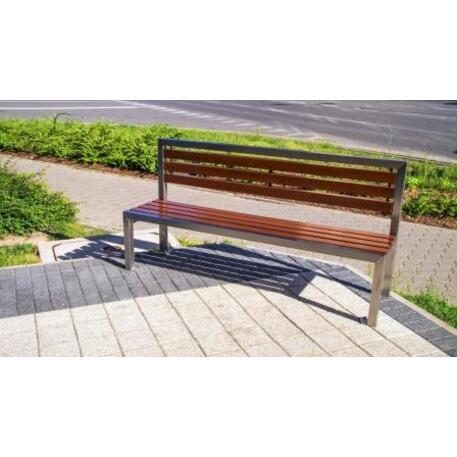 Metal bench with backrest 'IROKO_STF/04-04-06MDL'