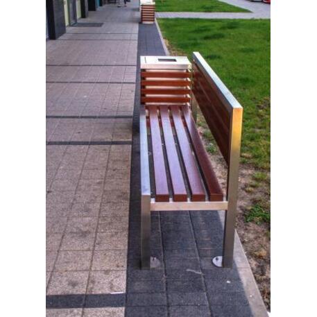 Metal bench with backrest 'IROKO_STF/04-04-06MDL'