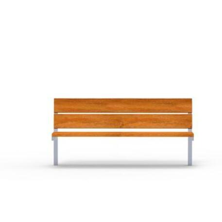 Metal bench with backrest 'IROKO_STF/04-03-02_07MDL'