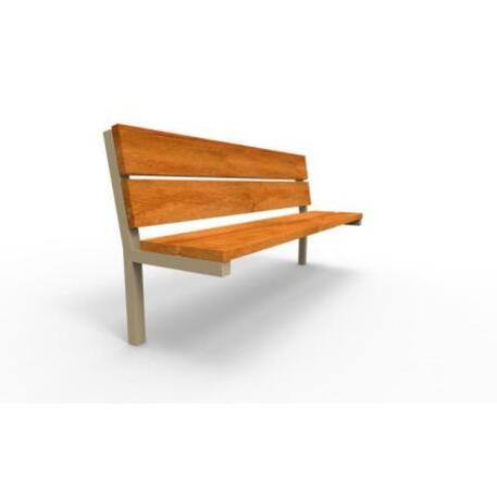 Metal bench with backrest 'IROKO_STF/04-03-02_07MDL'