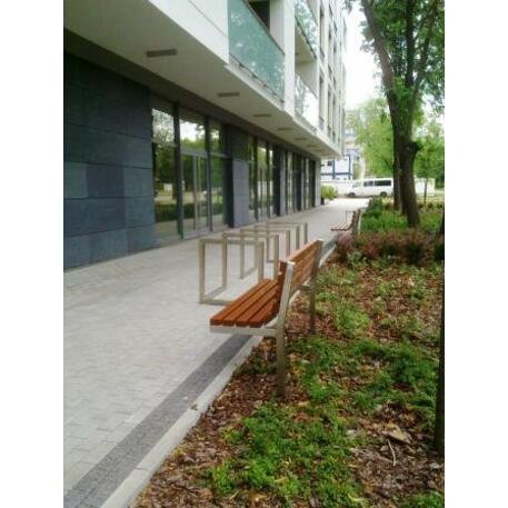 Metal bench with backrest 'IROKO_STF/04-03-02_03MDL'