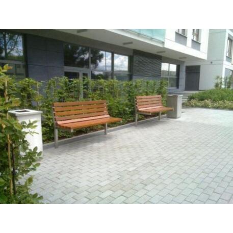 Metal bench with backrest 'IROKO_STF/04-03-02_03MDL'