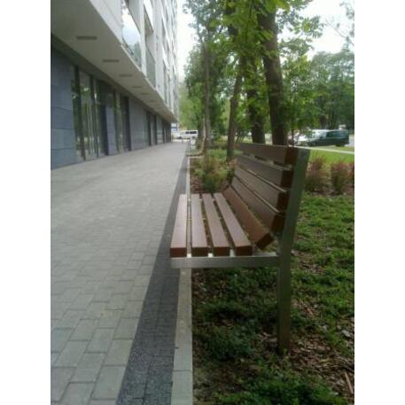 Metal bench with backrest 'IROKO_STF/04-03-02_03MDL'