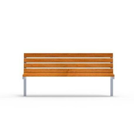 Metal bench with backrest 'IROKO_STF/04-03-02_03MDL'