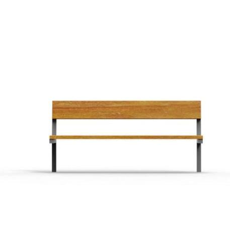 Metal bench with backrest 'IROKO_STF/04-03-02_01MDL'