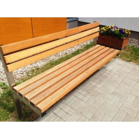 Metal bench with backrest 'IROKO_STF/04-03-02/MDL'