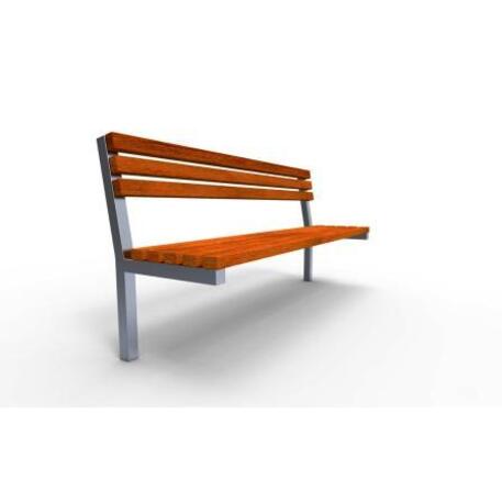 Metal bench with backrest 'IROKO_STF/04-03-02/MDL'