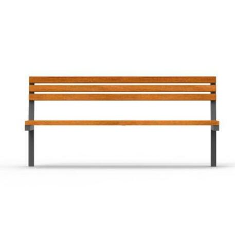 Metal bench with backrest 'IROKO_STF/04-03-02/MDL'