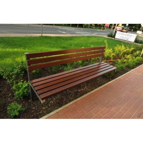 Metal bench with backrest 'IROKO_STF/04-03-02/MDL'