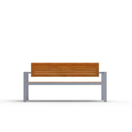 Metal bench with backrest 'IROKO_STF/02-04-05_03/MDL'