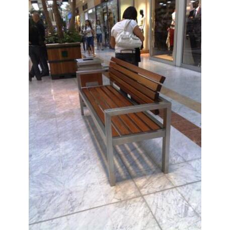 Metal bench with backrest 'IROKO_STF/02-04-05_02/MDL'