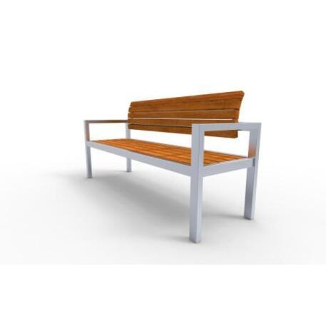 Metal bench with backrest 'IROKO_STF/02-04-05_02/MDL'