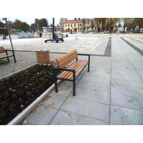 Metal bench with backrest 'IROKO_STF/02-04-05_02/MDL'