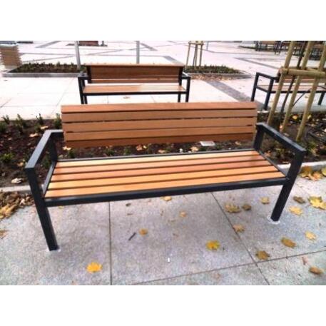 Metal bench with backrest 'IROKO_STF/02-04-05_02/MDL'