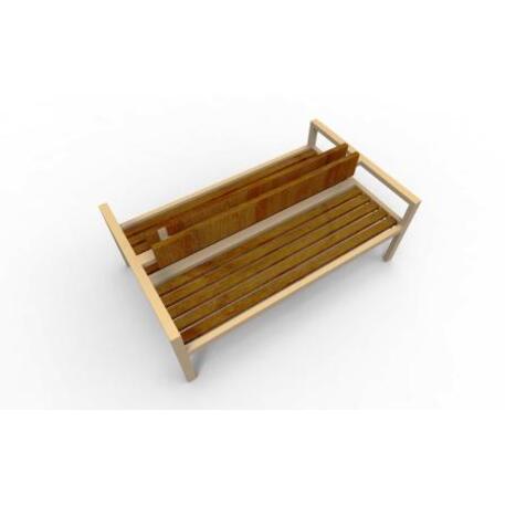 Metal bench with backrest 'IROKO_STF/02-04-05_01/MDL'