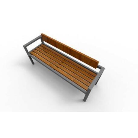 Metal bench with backrest 'IROKO_STF/02-04-05/MDL'