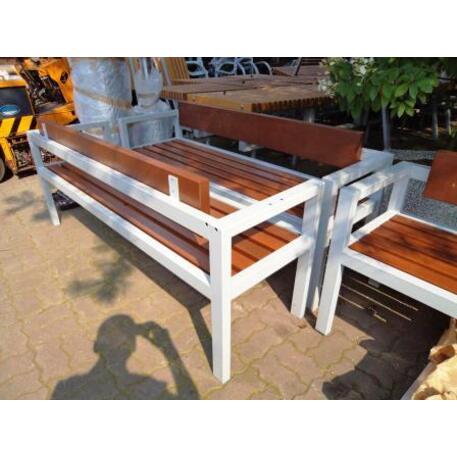 Metal bench with backrest 'IROKO_STF/02-04-05/MDL'