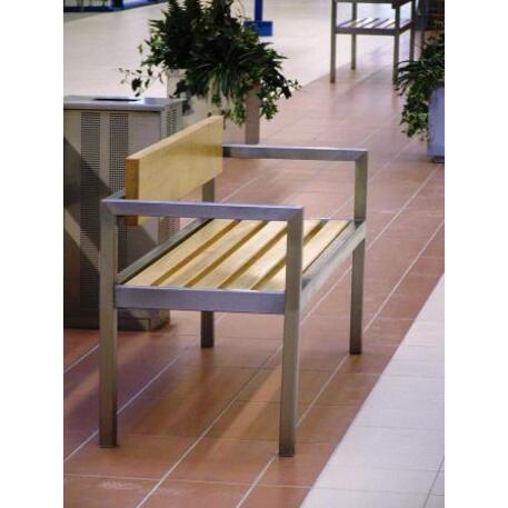 Metal bench with backrest 'IROKO_STF/02-04-05/MDL'