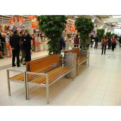 Metal bench with backrest 'IROKO_STF/02-04-05/MDL'