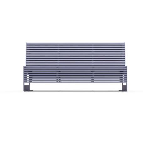 Metal bench with backrest 'STF/18-04-63_01MDL'