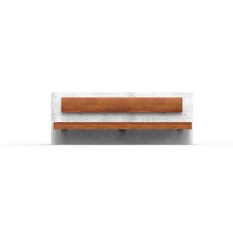 Concrete bench with backrest 'IROKO_STF/18-04-98/MDL'