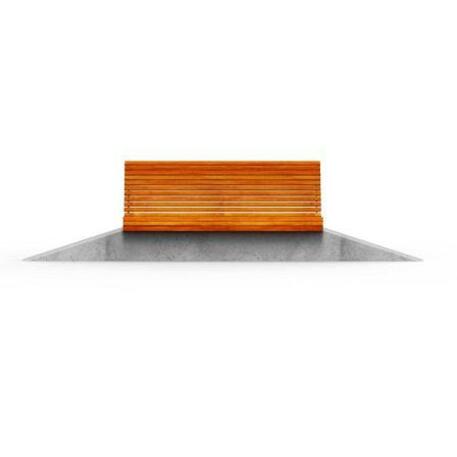 Concrete bench with backrest 'IROKO_STF/18-04-59/MDL'