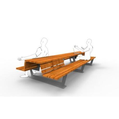 Metal bench + table 'Picnic_IROKO_STF/20-04-43/MDL'