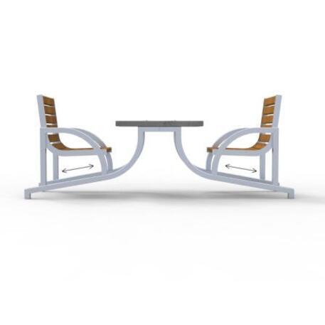 Lauko žaidimo stalas su IROKO medienos kėdėmis 'STF/19-13-02/MDL'
