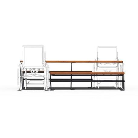 Metal bench + table 'Picnic_IROKO_STF/22-02-04_02/MDL'