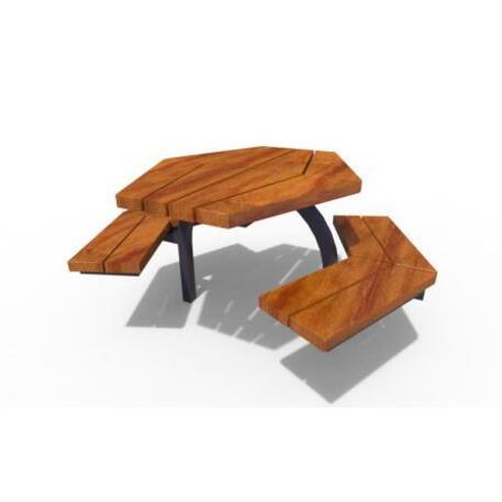 Metal bench + table 'Picnic_IROKO_STF/21-02-16/MDL'
