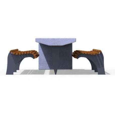 Concrete bench + table 'STF/20-02-46_01/MDL'