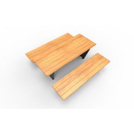 Metal bench + table 'Picnic_IROKO_STF/20-02-02/MDL'