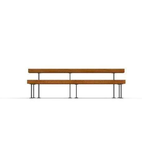 Metal bench + table 'Picnic_IROKO_STF/19-02-09/MDL'