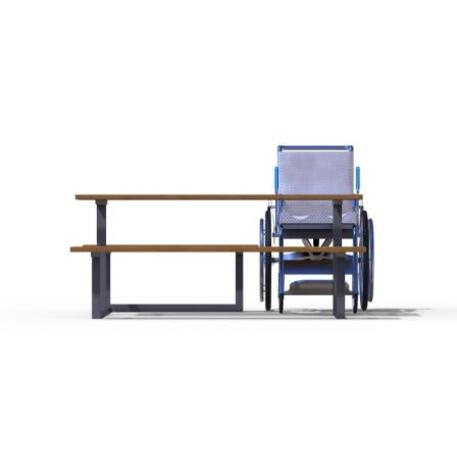 Metal bench + table 'Picnic_IROKO_STF/18-02-44/MDL'