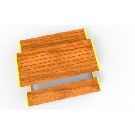 Lauko / Vidaus medinis suoliukas ir stalas iš IROKO medienos 'STF/18-02-03/MDL'